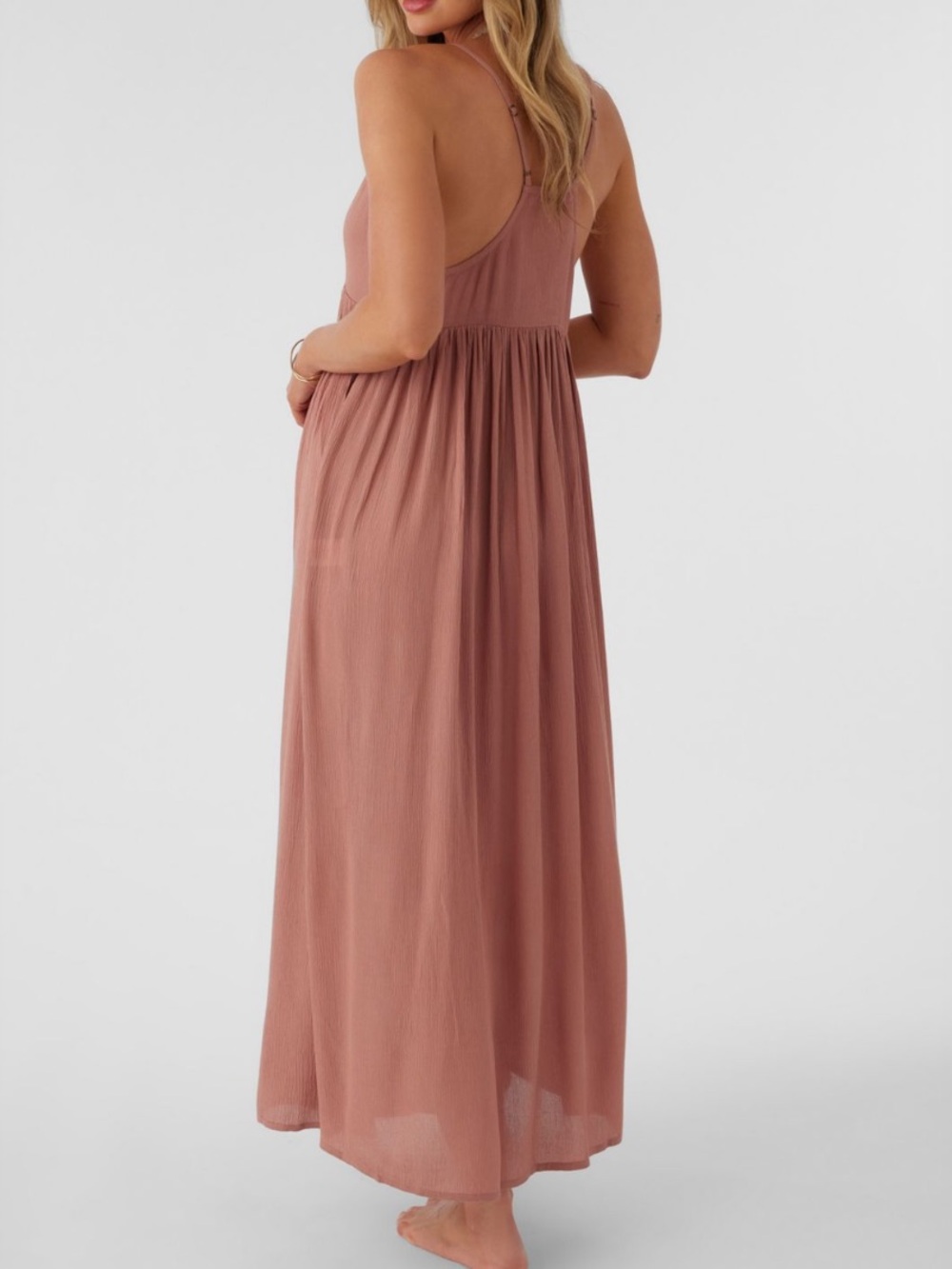 EUC O’Neill Saltwater Solids Maxi Dress Size Medium - Picture 2 of 10